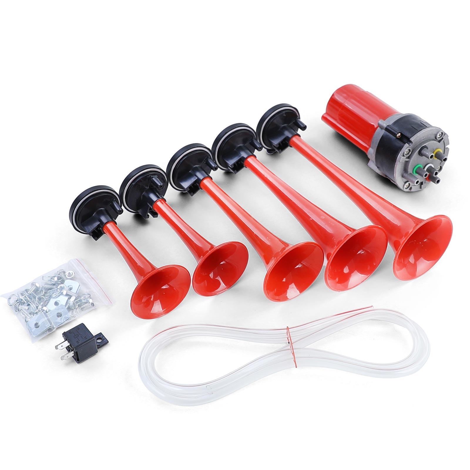 Fanfare - 5 rode toons - met compressor 118dB 12 Volt