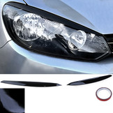 Koplampkappen kwaad oog zwart glanzend paar geschikt voor VW Golf 6 08-12