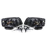 Koplampen auto - zwart met LWR motorpaar - geschikt voor VW Bus T5 03-09