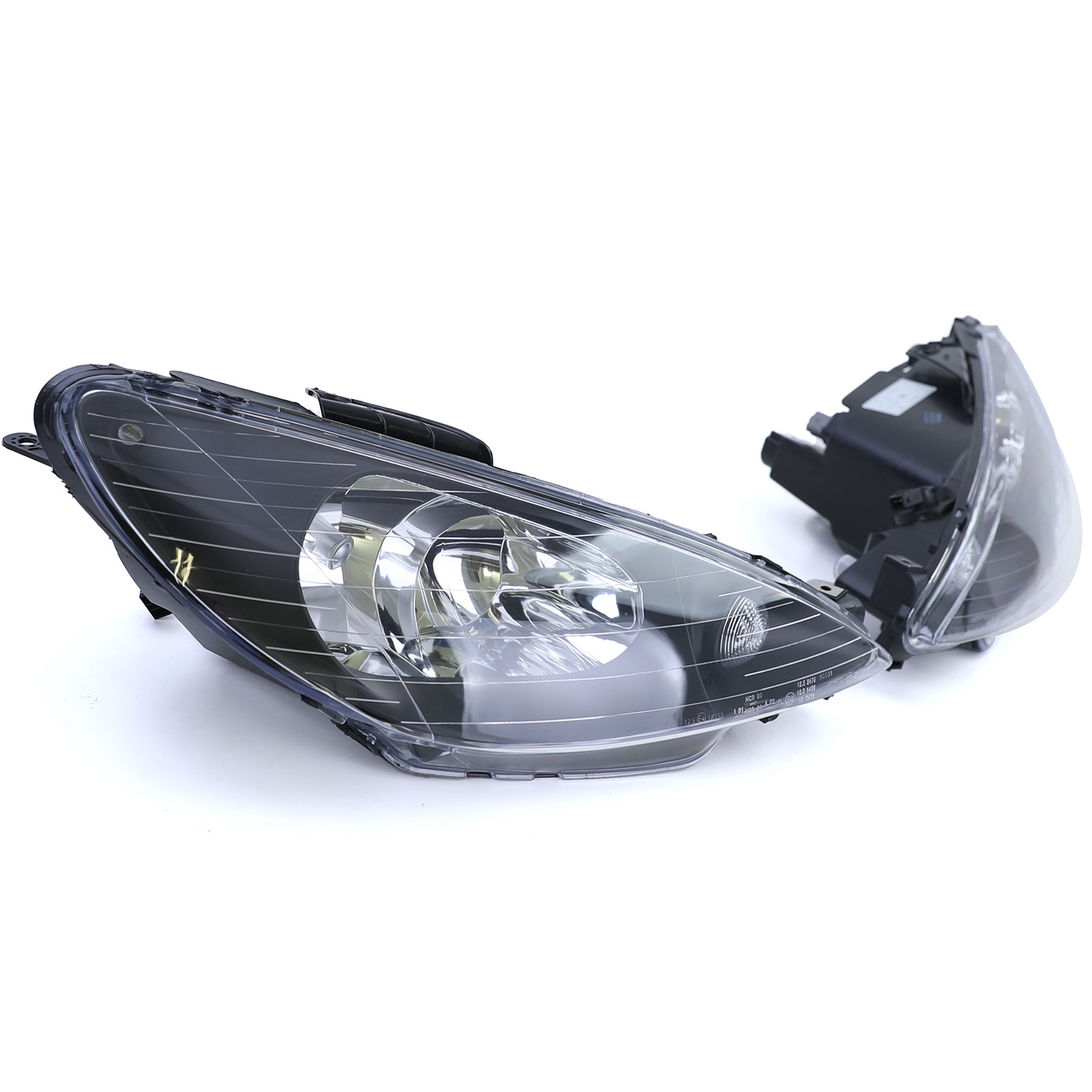 Koplampen auto - zwart H7 H7 - voor Peugeot 206 03-06 + GTi