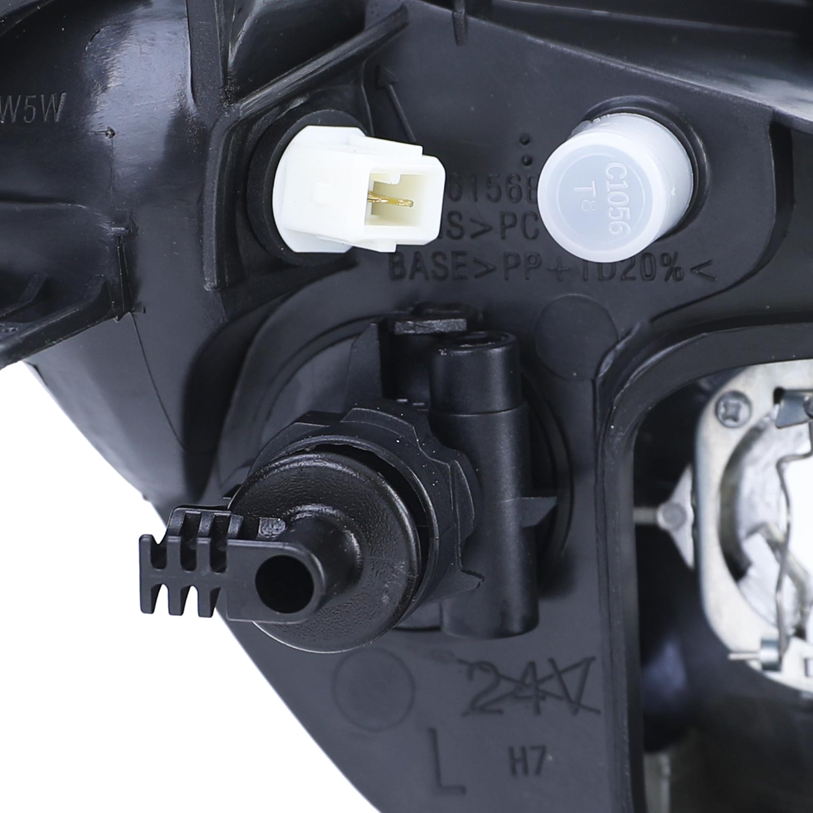 Koplampen auto - zwart H7 H7 - voor Peugeot 206 03-06 + GTi