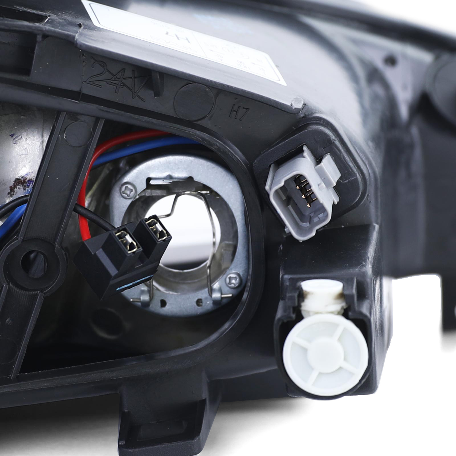 Koplampen auto - zwart H7 H7 - voor Peugeot 206 03-06 + GTi