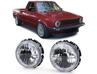Koplampen auto - helder glas - VW Caddy I 82-92 + Jetta I 79-84
