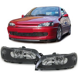 Koplampen auto - zwart paar - geschikt voor Peugeot 306 vanaf 1997