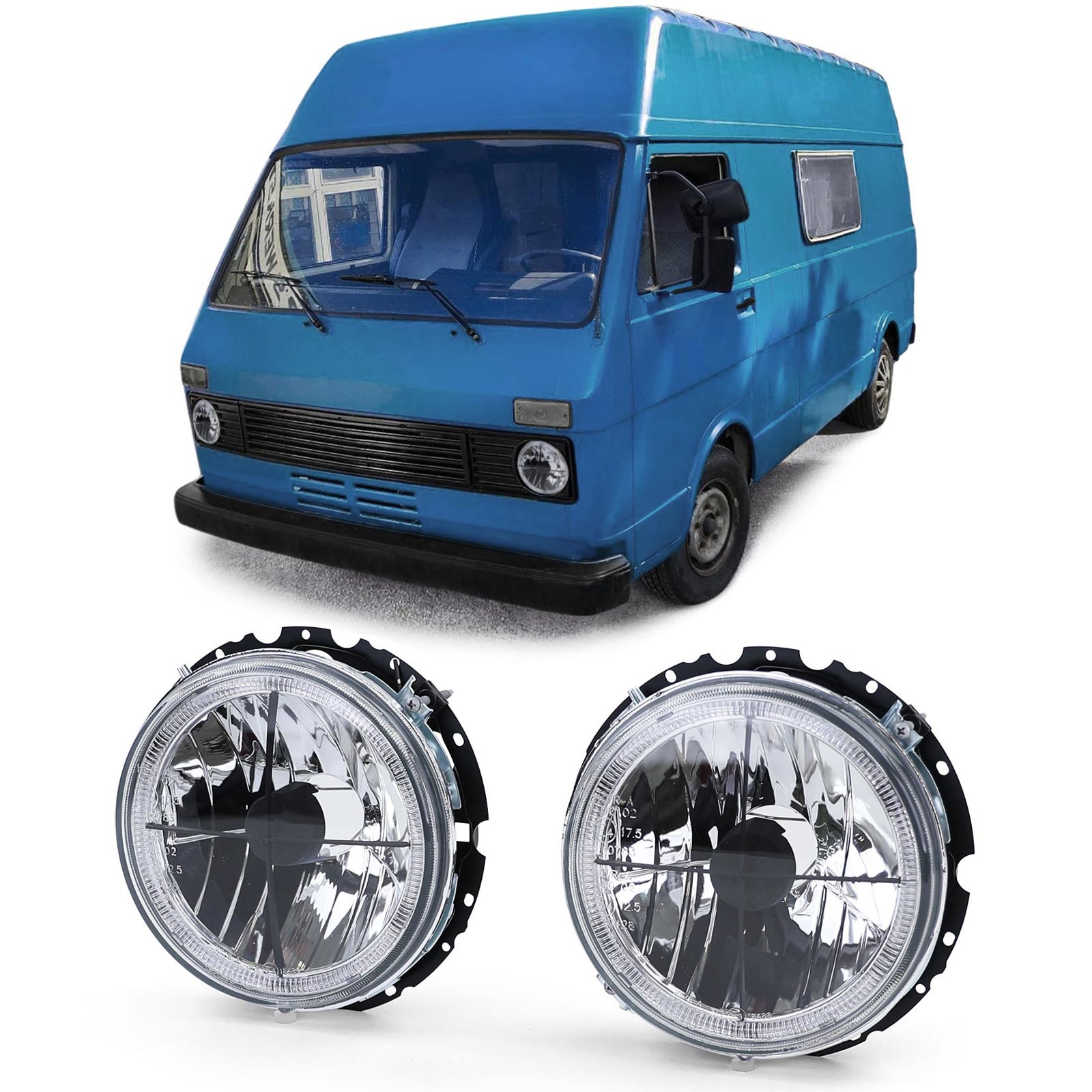 Koplampen auto - zwart - geschikt voor VW LT 28 35 40 45 75-85