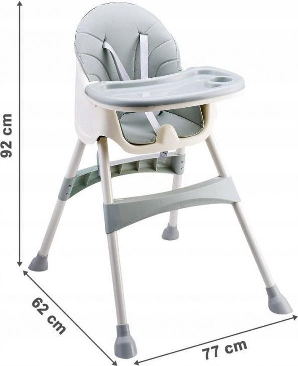 Kinderstoel 2 in 1 - hoogte verstelbaar - azure blauw