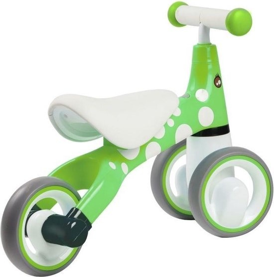 Kinder loopfiets - driewieler - groen & wit
