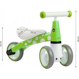 Kinder loopfiets - driewieler - groen & wit