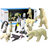 Dieren speelgoed - pooldieren set - 12 elementen