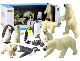 Dieren speelgoed - pooldieren set - 12 elementen