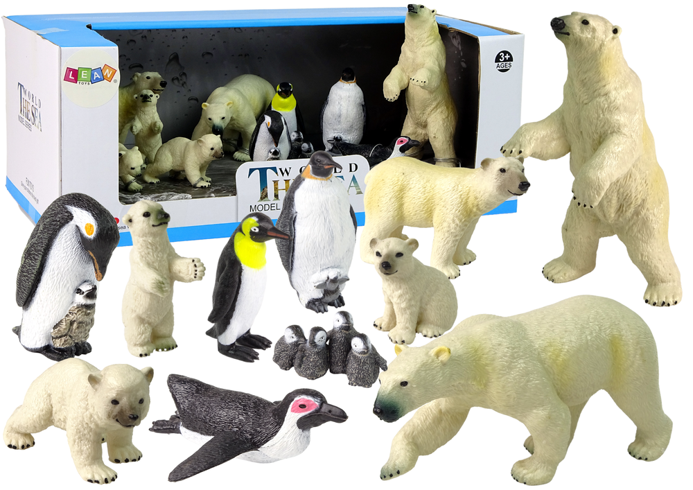 Dieren speelgoed - pooldieren set - 12 elementen