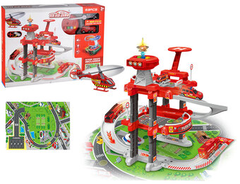 Speelgoed garage - brandweerkazerne - geluiden & lichtsignalen