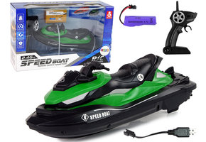 RC waterscooter - propellers - 27x12x12 cm - groen