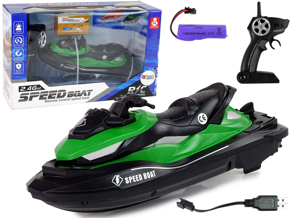 RC waterscooter - propellers - 27x12x12 cm - groen
