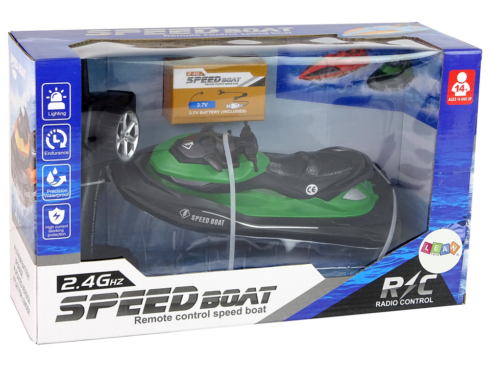 RC waterscooter - propellers - 27x12x12 cm - groen