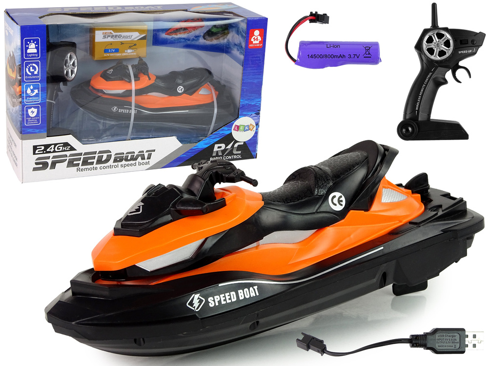 RC waterscooter - propellers - 27x12x12 cm - oranje