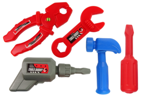 Speelgoed gereedschap - inclusief werkbank - 47 elementen