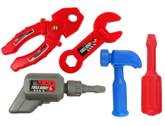 Speelgoed gereedschap - inclusief werkbank - 47 elementen