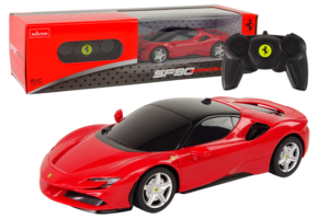 Ferrari - RC auto - LED verlichting - 18x8x5cm - rood