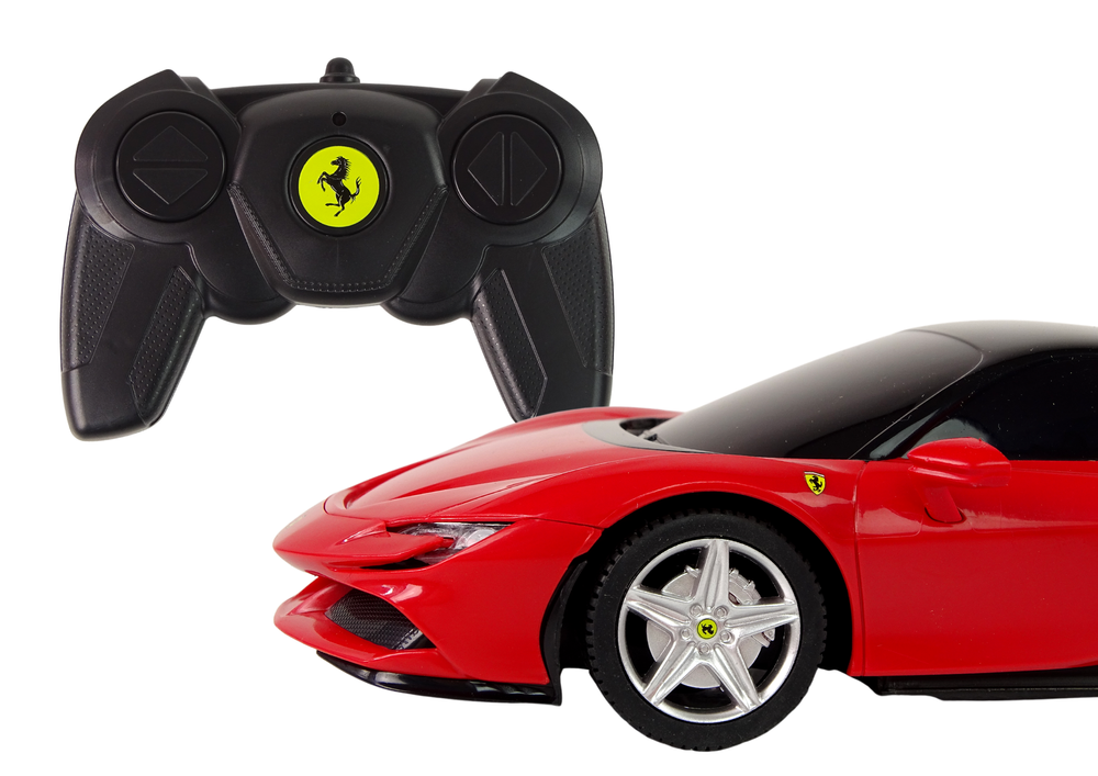 Ferrari - RC auto - LED verlichting - 18x8x5cm - rood