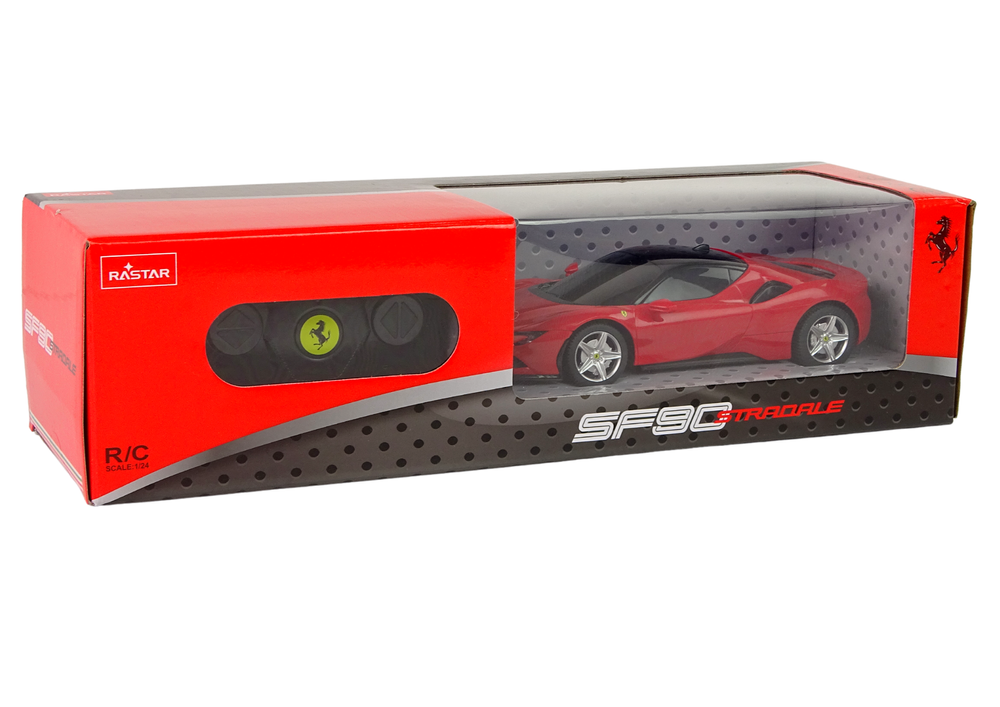 Ferrari - RC auto - LED verlichting - 18x8x5cm - rood