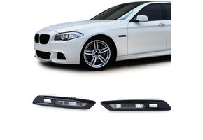 Zijknipperlicht voor BMW 5 Serie F10 F11 10-13 - zwart smoke