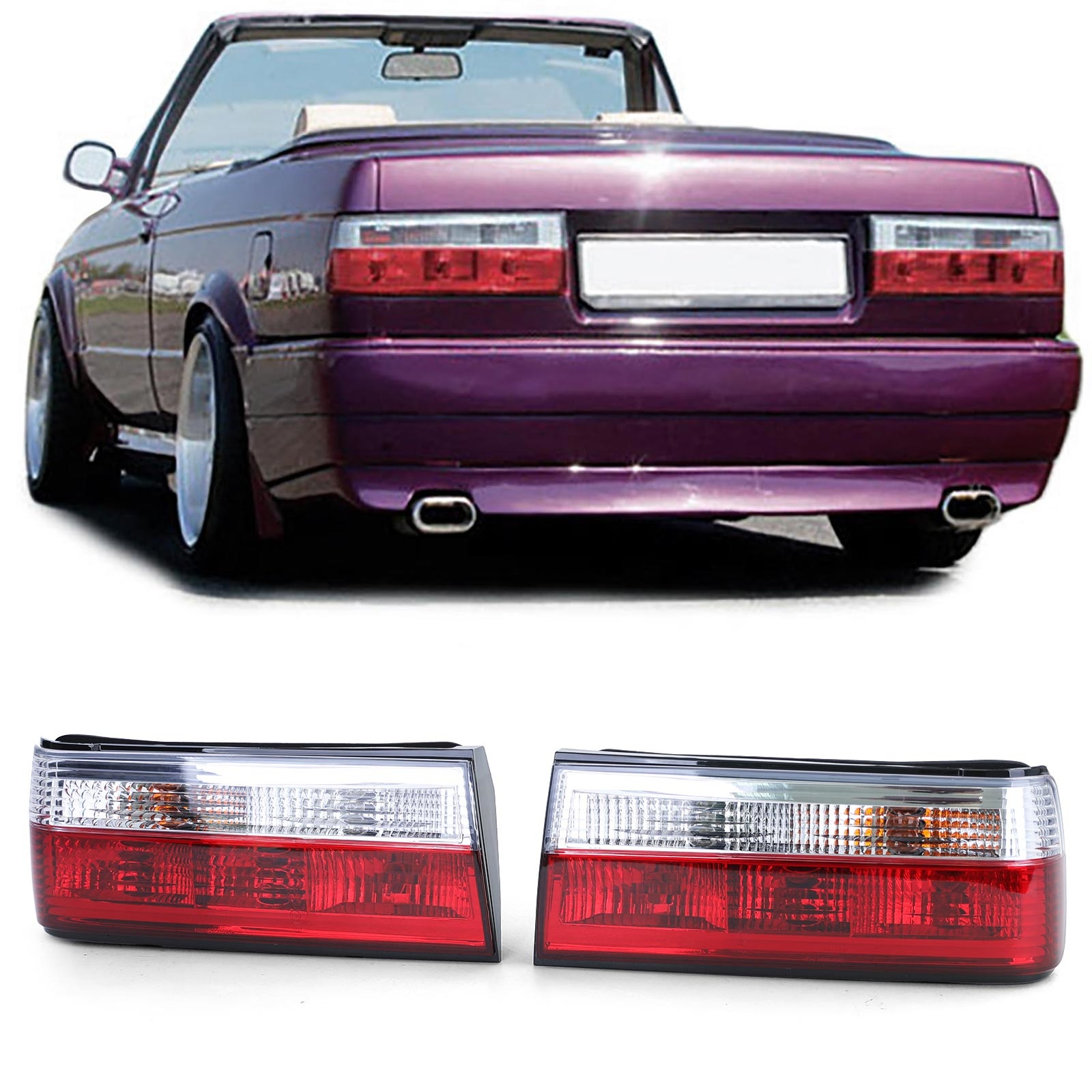 Achterlichten BMW 3 Serie E30 Facelift Rood Helder