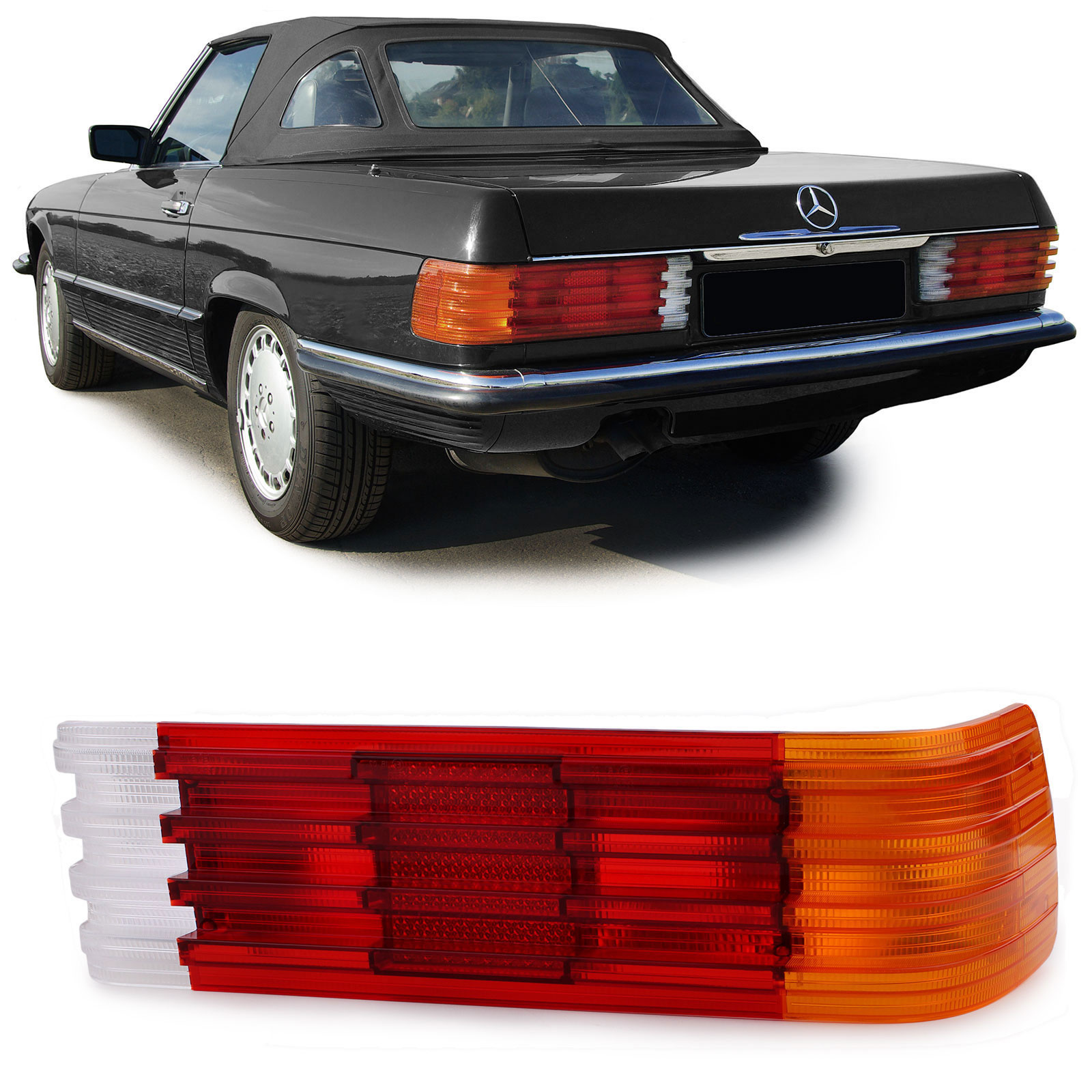 Achterlicht lichtvenster rechts voor Mercedes SL R107 SLC C107 - EU-versie