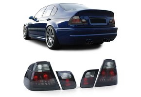 Achterlichten geschikt voor BMW E46 Sedan 98-01 - kirstal Black Smoke