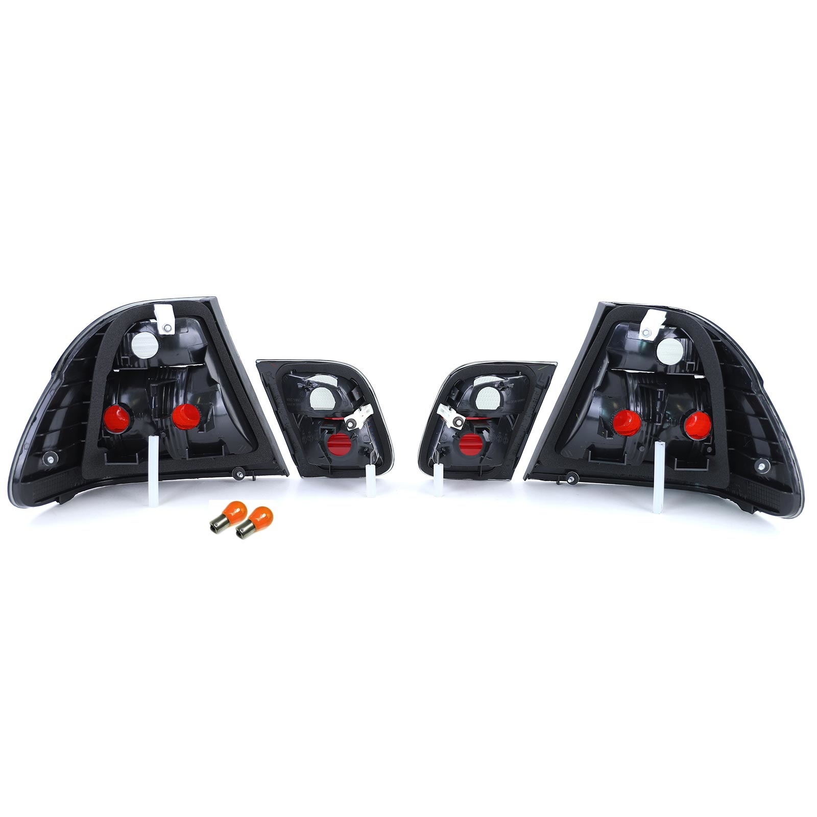 Achterlichten geschikt voor BMW E46 Sedan 98-01 - kirstal Black Smoke