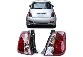Achterlichten geschikt voor Fiat 500 uit 07 - rood helder