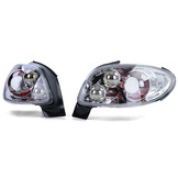 Achterlichten geschikt voor Peugeot 206 CC Coupe Cabrio 00-08 - volledig chroom