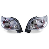 Achterlichten geschikt voor Peugeot 206 CC Coupe Cabrio 00-08 - volledig chroom