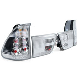 Achterlichten geschikt voor BMW X5 E53 99-03 - zilver chroom