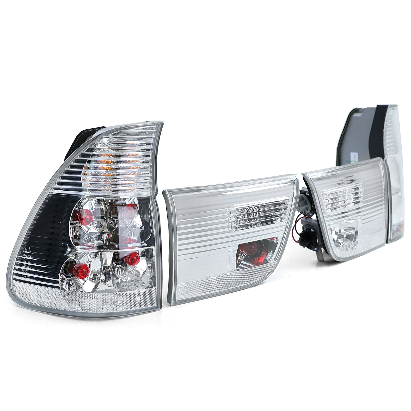 Achterlichten geschikt voor BMW X5 E53 99-03 - zilver chroom