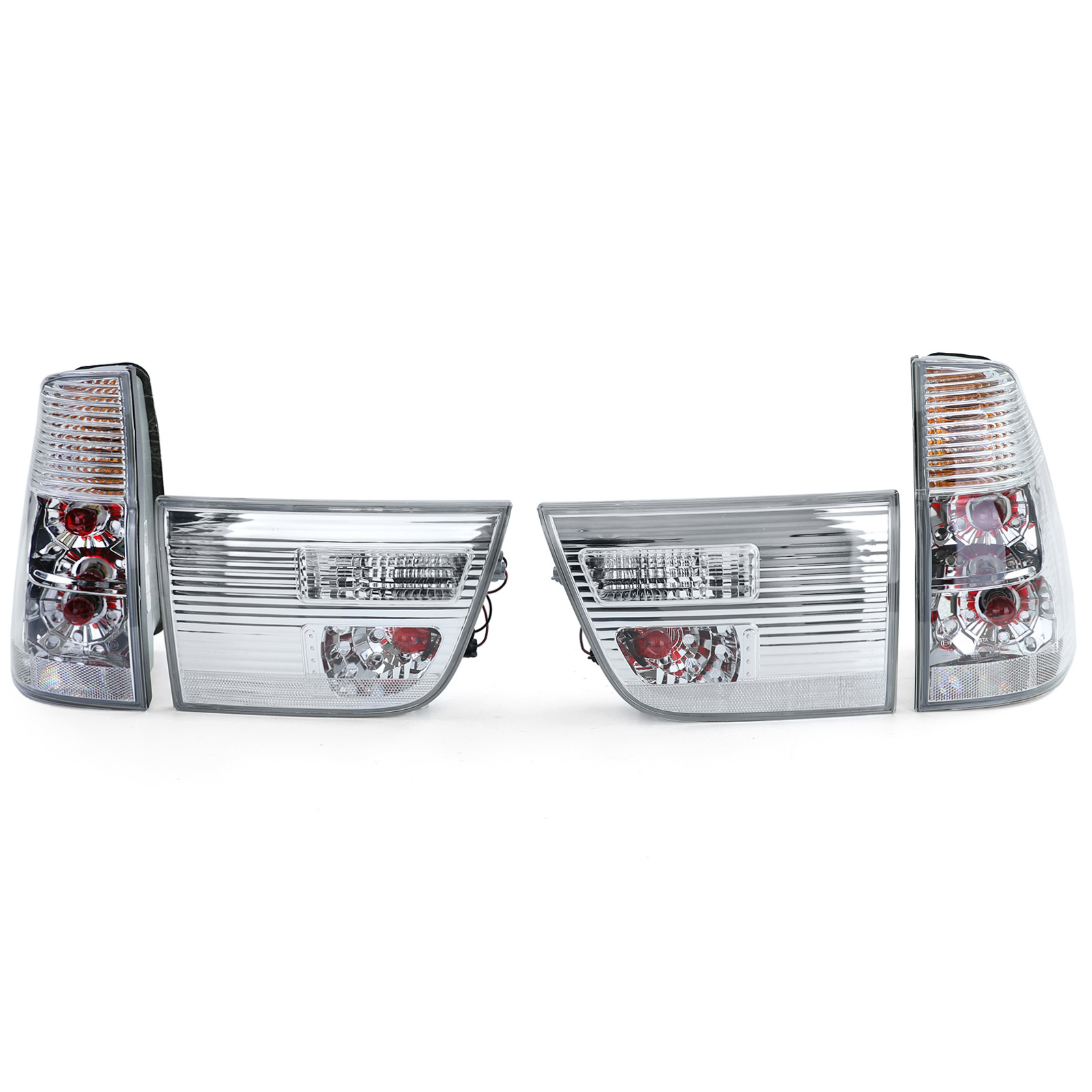 Achterlichten geschikt voor BMW X5 E53 99-03 - zilver chroom