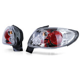 Achterlichten geschikt voor Peugeot 206 CC Coupe Cabrio 00-08 - chroom