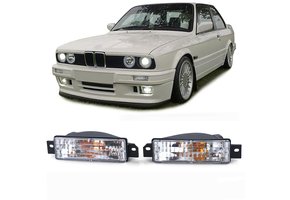 Knipperlicht geschikt voor BMW 3ER E30 - wit met parkeerlicht en gloeilampen
