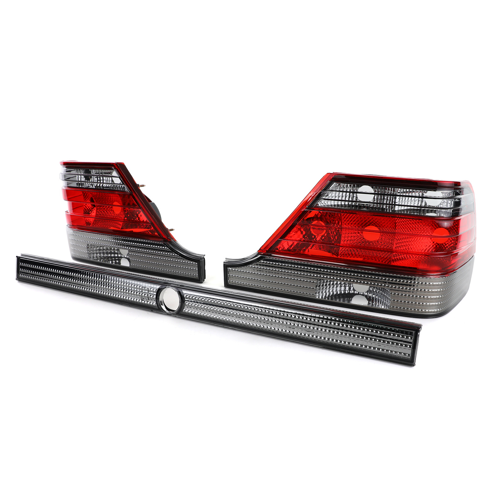 Achterlichten voor Mercedes S W140 94-98 - rood zwart met slotstrip