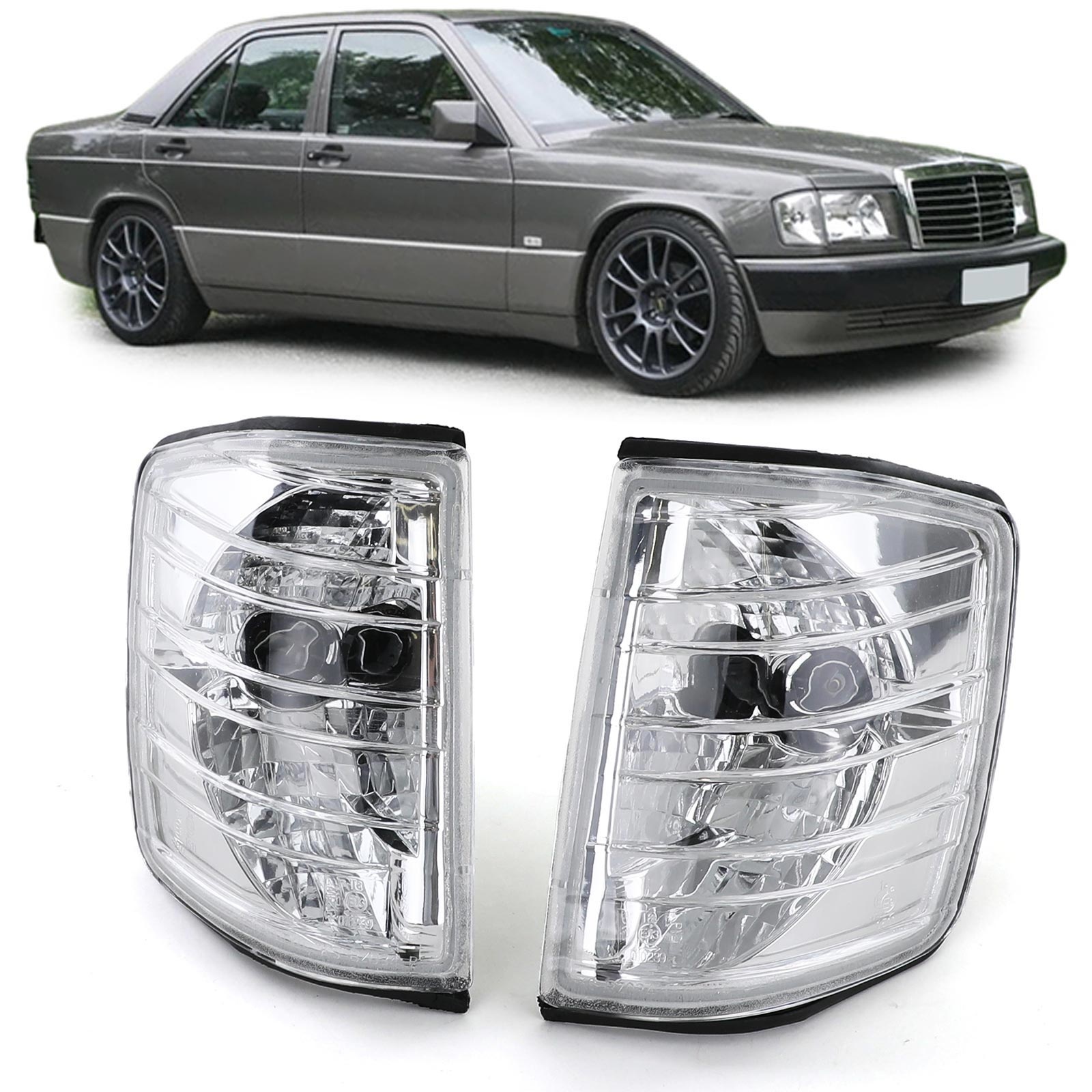 Knipperlicht geschikt voor Mercedes 190 W201 82-93 - chroom