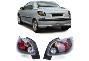 Achterlichten geschikt voor Peugeot 206 CC Coupe Cabrio 00-08 - zwart