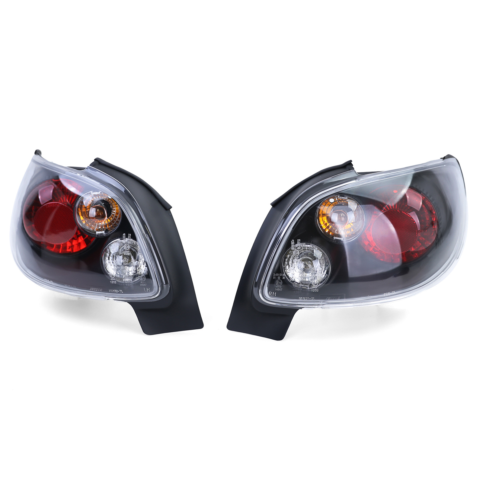 Achterlichten voor Peugeot 206 CC Coupe Cabrio 00-08 - zwart