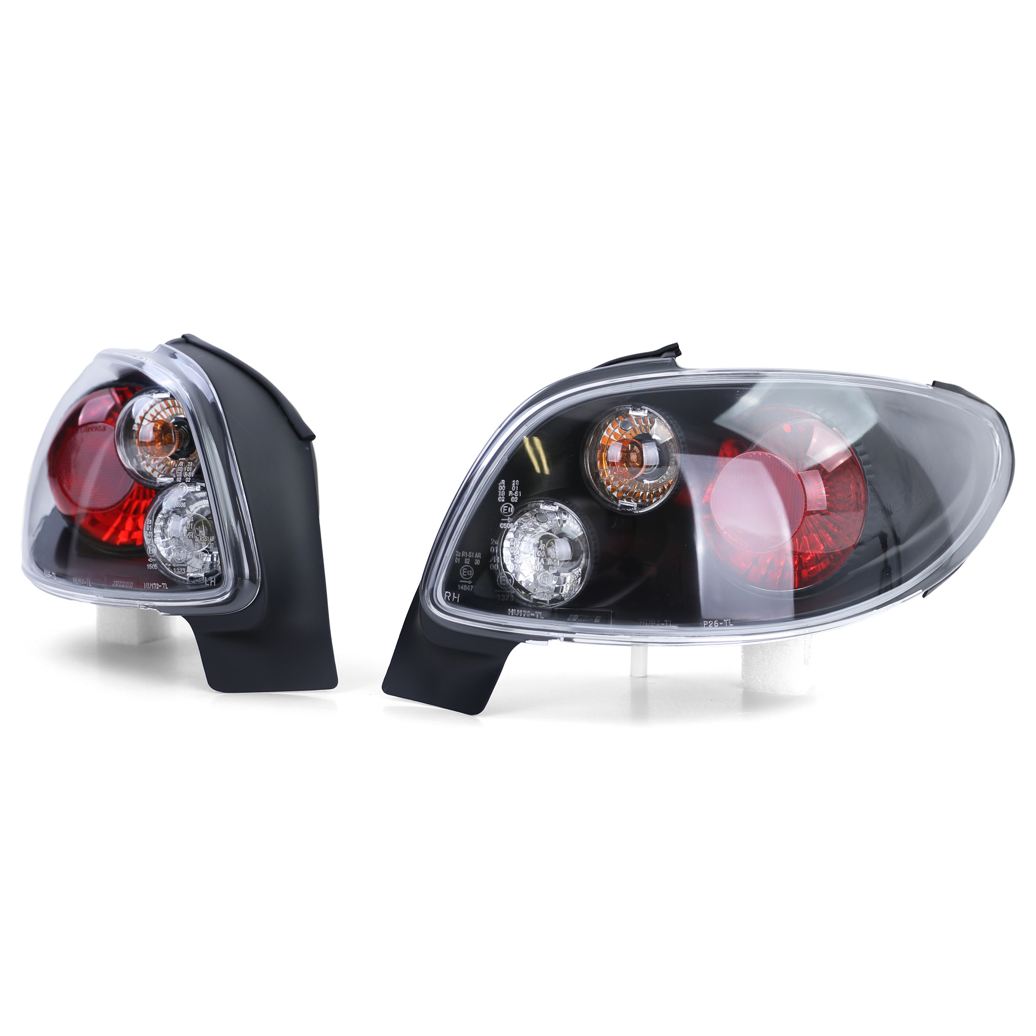 Achterlichten voor Peugeot 206 CC Coupe Cabrio 00-08 - zwart