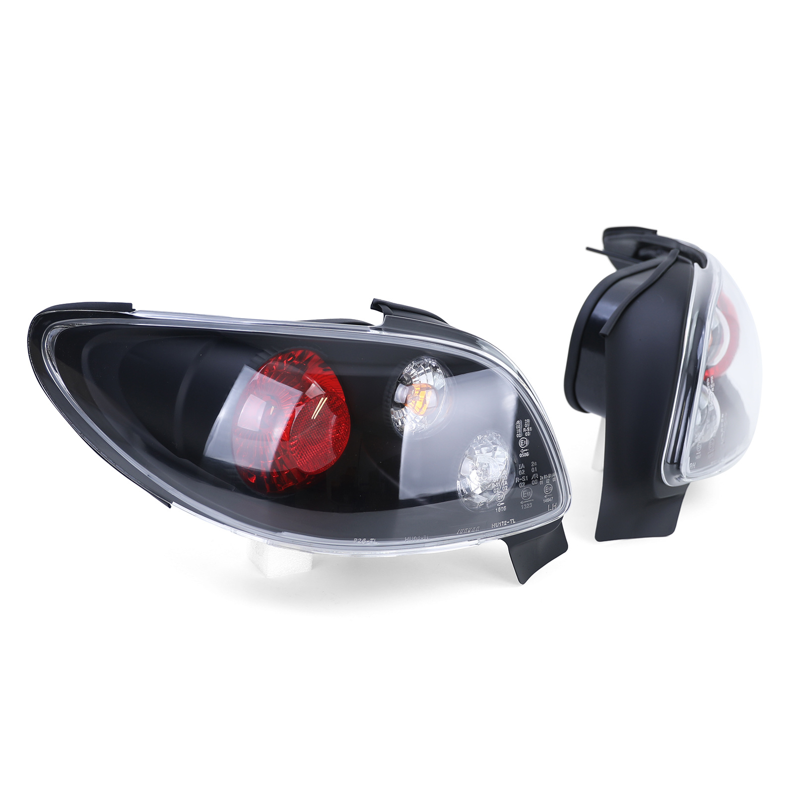 Achterlichten voor Peugeot 206 CC Coupe Cabrio 00-08 - zwart