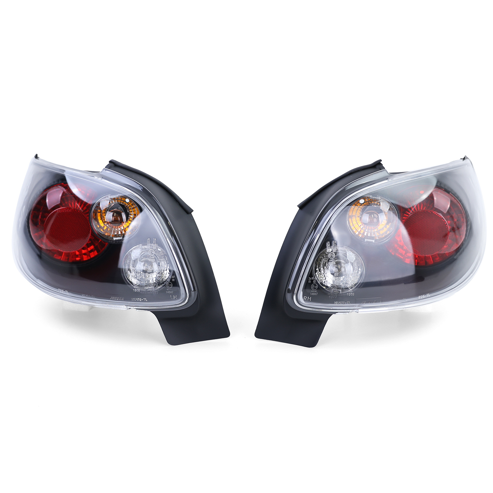 Achterlichten voor Peugeot 206 CC Coupe Cabrio 00-08 - zwart