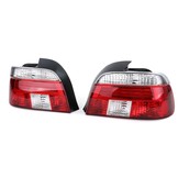 Achterlichten geschikt voor BMW 5 Serie E39 Sedan 95-00 - rood wit kristal