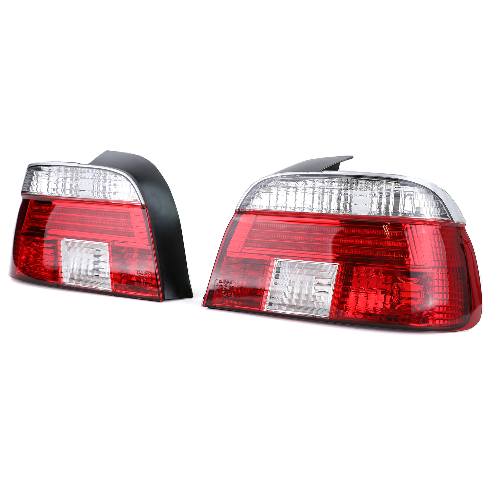 Achterlichten geschikt voor BMW 5 Serie E39 Sedan 95-00 - rood wit kristal