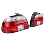 Achterlichten geschikt voor BMW 5 Serie E39 Sedan 95-00 - rood wit kristal