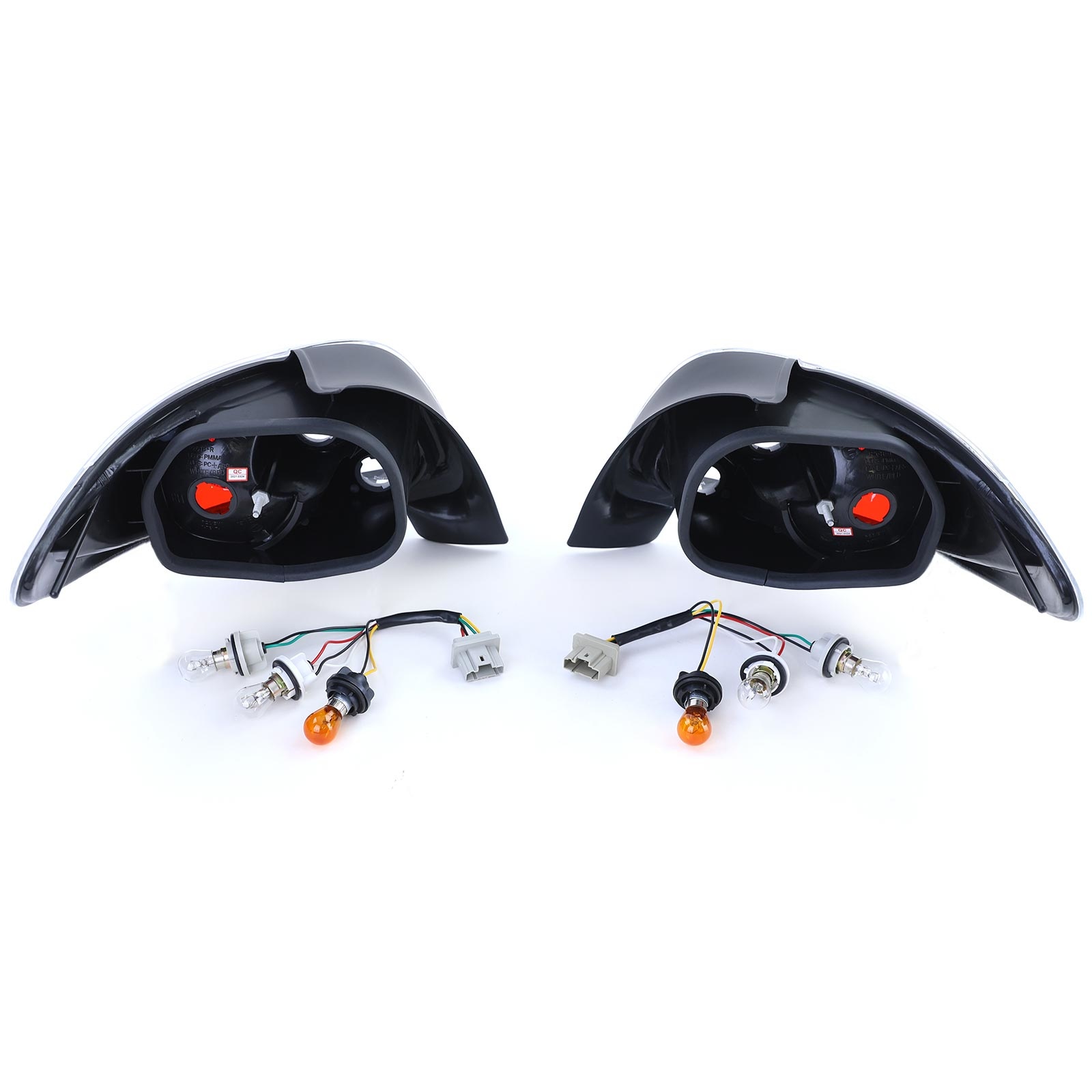 Achterlichten geschikt voor Peugeot 206 hatchback 3 + 5 deurs 98-09 - zwart