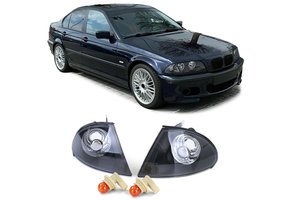 Knipperlicht geschikt voor BMW 3 Serie E46 Sedan Touring 98-01 - zwart smoke